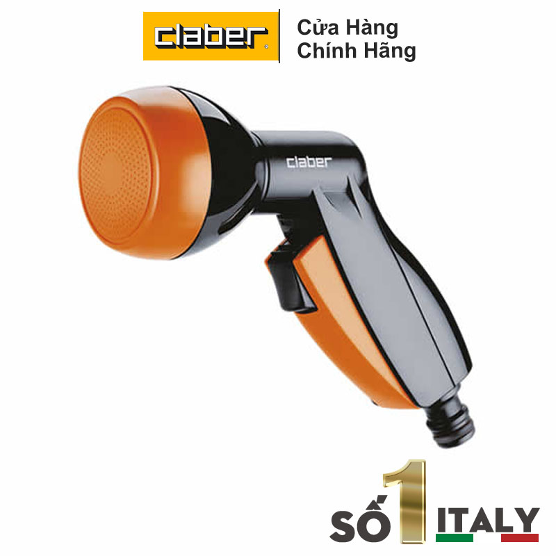 VÒI TƯỚI CÂY HOA SEN CLABER ELEGANT MULTIFUNTION PISTOLl 9082 Nhựa ABS, Kết Nối Nhanh, Có Khóa Rảnh Tay