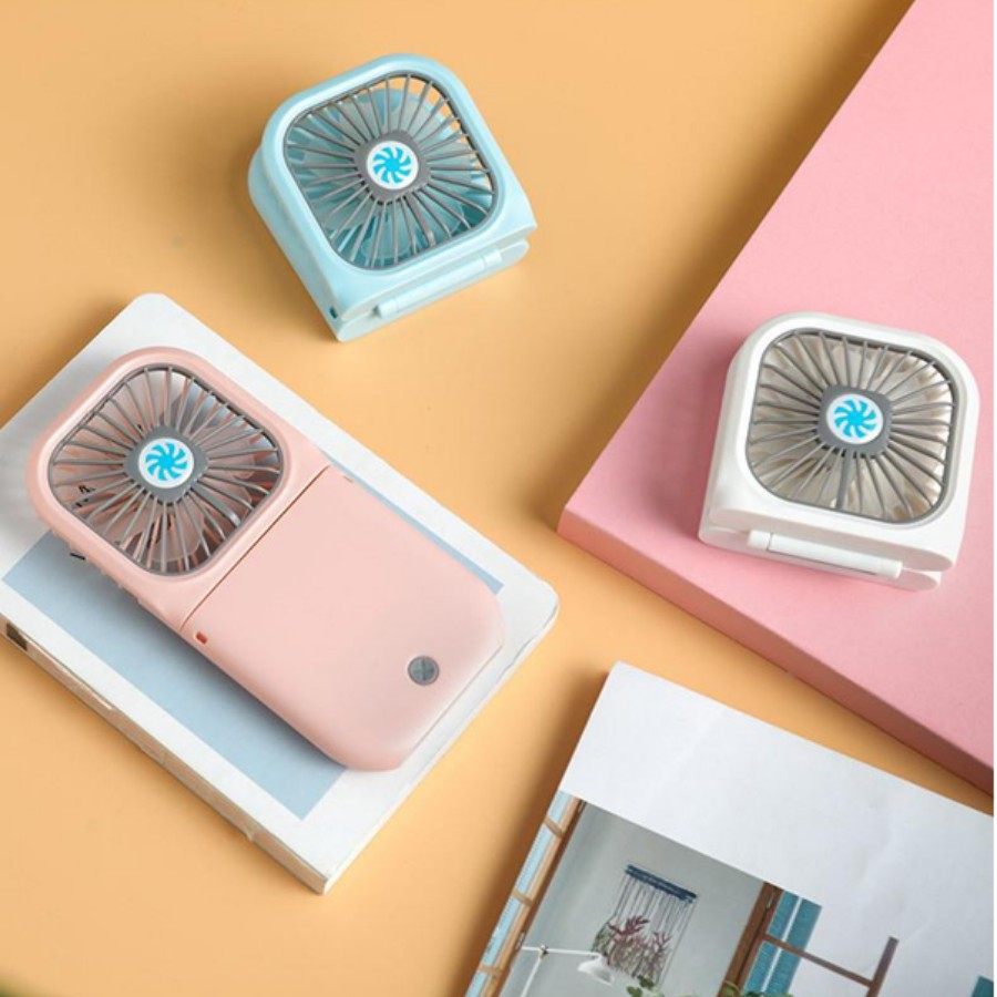 Quạt mini cầm tay, quạt đeo cổ sạc điện phù hợp cho các bạn trẻ, quạt có chắc năng sạc điện thoại