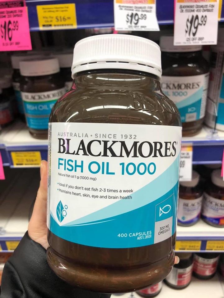 Dầu cá blackmores odourless fish oil 400 viên