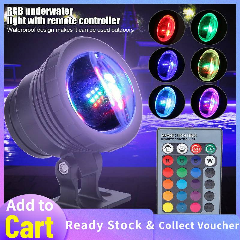 Đèn led dưới nước rgb nhiều màu không thấm nước đài phun nước cảnh quan cho sân vườn ngoài trời