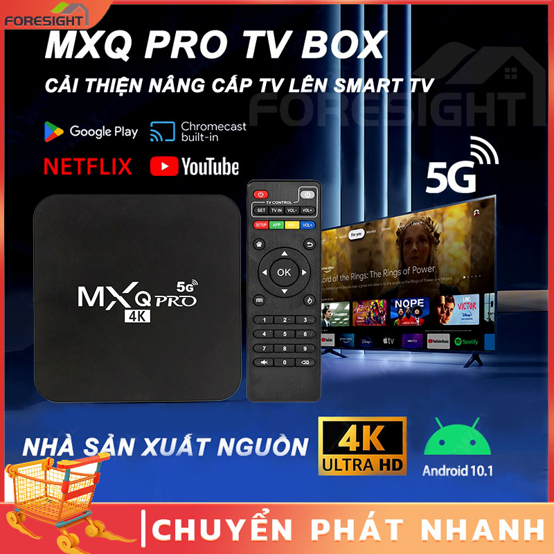  Tv Box Android MXQ Pro 4k 5g 8GB + 128GB Máy Phát Đa Phương Tiện 4 Nhân 4K HD 3D 