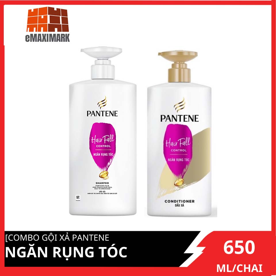 [HCM ship 2h] COMBO gội xả Pantene Ngăn rụng tóc 650mlX2