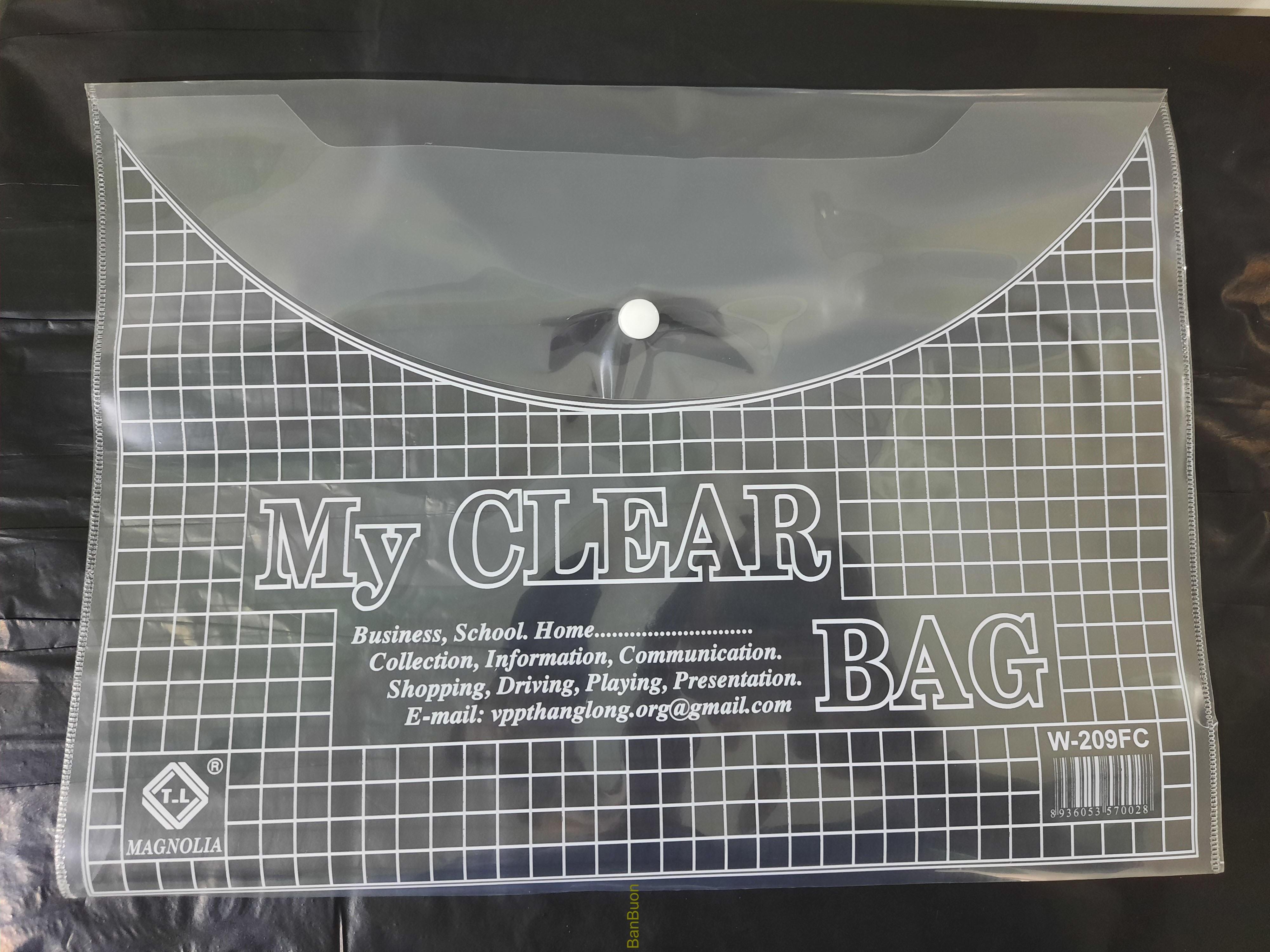 [ Giá sỉ ] 10 Túi Clear bag, túi đựng tài liệu khổ F - To hơn khổ A4