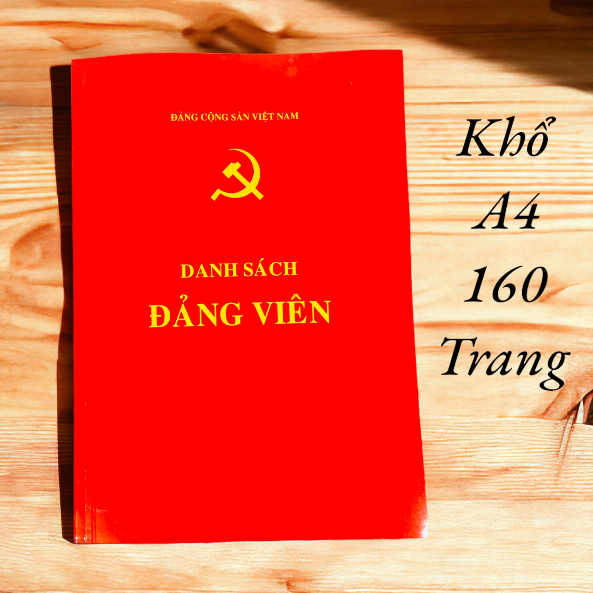 Danh sách Đảng viên - khổ A4 - 160 trang ruột.