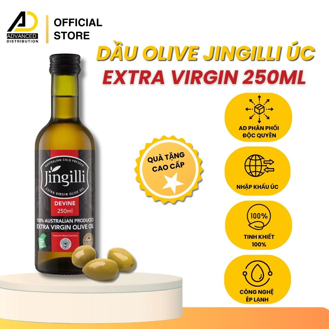 [MUA 1 TẶNG 2] DẦU OLIU ÉP LẠNH EXTRA VIRGIN ÚC Nguyên Chất Tự Nhiên - JINGILLI - 250ml