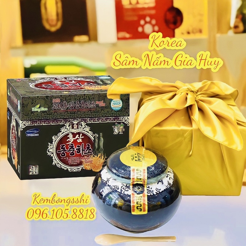 Cao hắc sâm đông trùng hạ thảo cao cấp hàn quốc cô đặc 100%, hũ 1kg