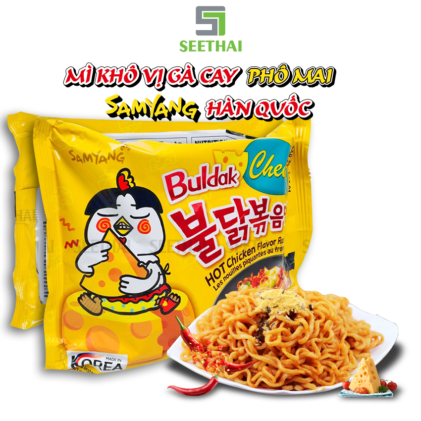 [MÌ CAY] Mì Khô Vị Gà Cay Phô Mai Samyang Hàn Quốc 140g từ Hàng Nhập Khẩu HCM