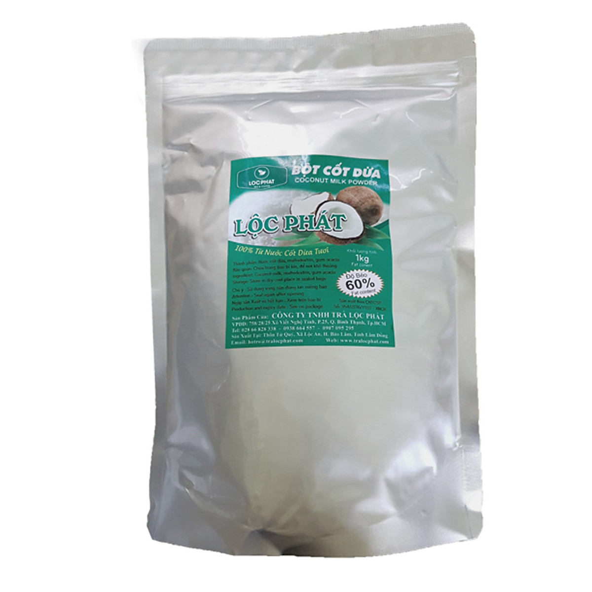 Bột cốt dừa lộc phát - 1kg - nguyên liệu dùng pha chế đồ uống - trà sữa