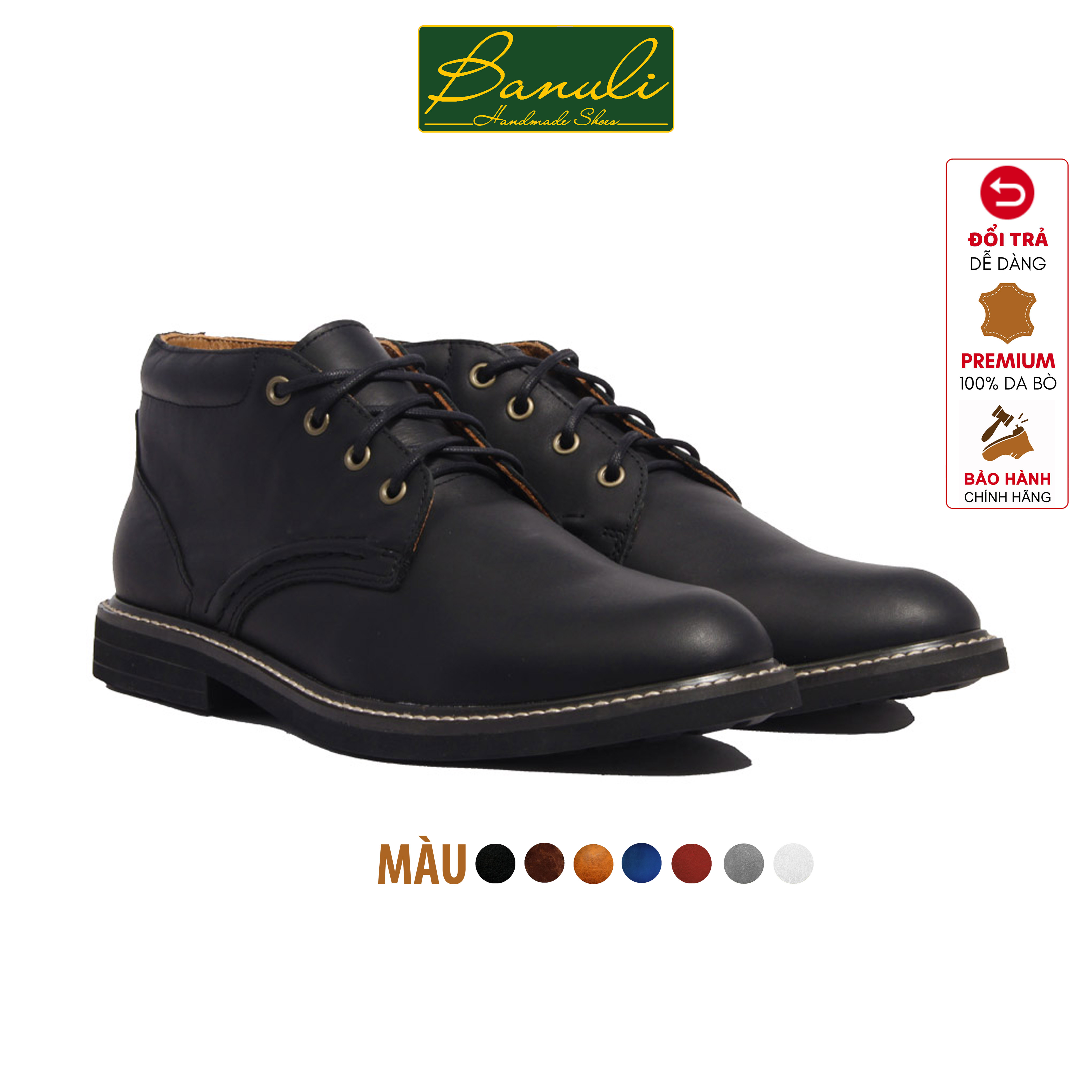 [HCM]GIÀY BOOT CHUKKA DA BÒ NHẬP KHẨU