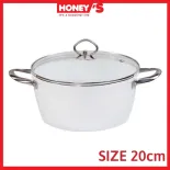 Nồi Ceramic cao cấp Honey's HO-1AP2C201- bền, đẹp, chống dính, không bong tróc, Size 20 cm (dùng được bếp từ)
