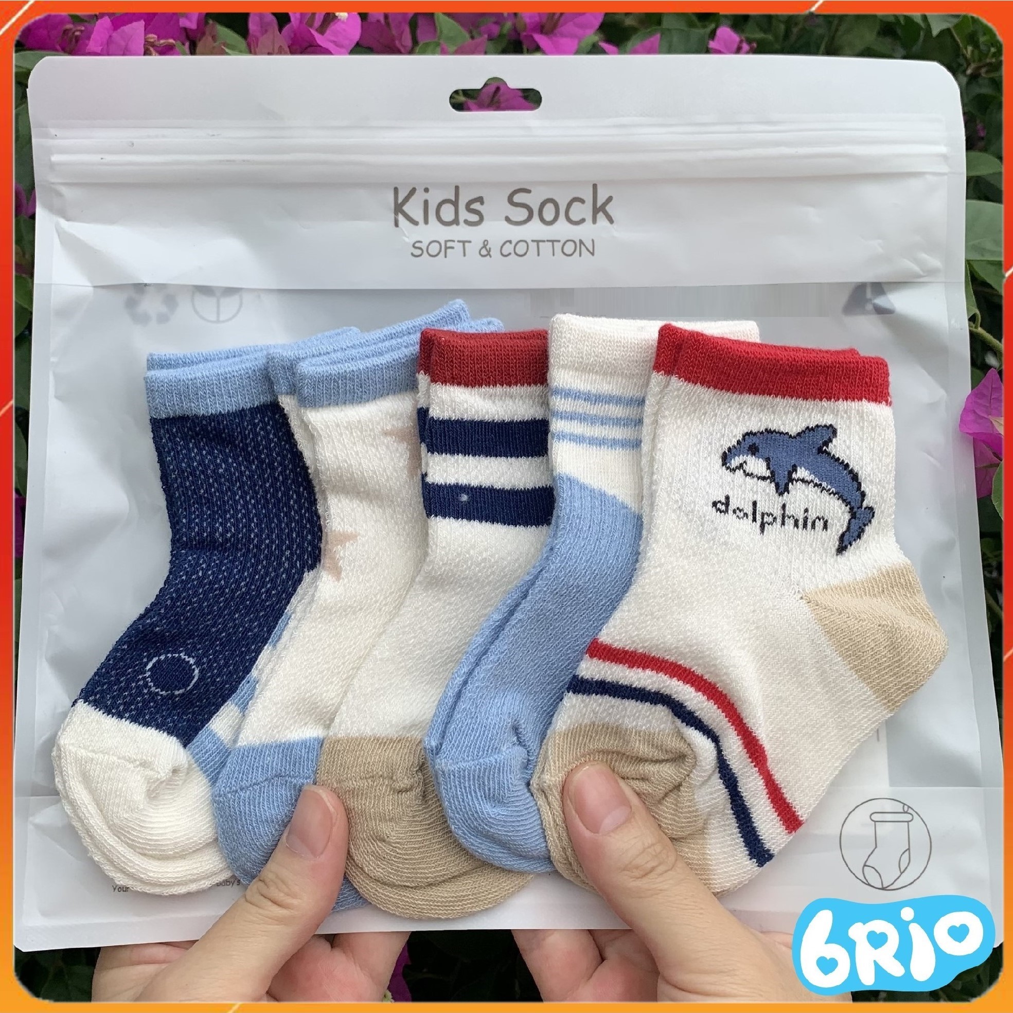 Set 5 đôi tất thu đông điều hòa cho bé