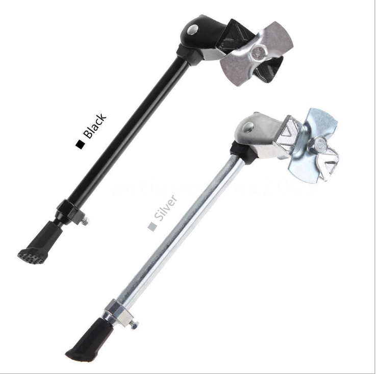 Chân chống xe đạp thể thao điều chỉnh được độ cao 2 màu đen và trắng