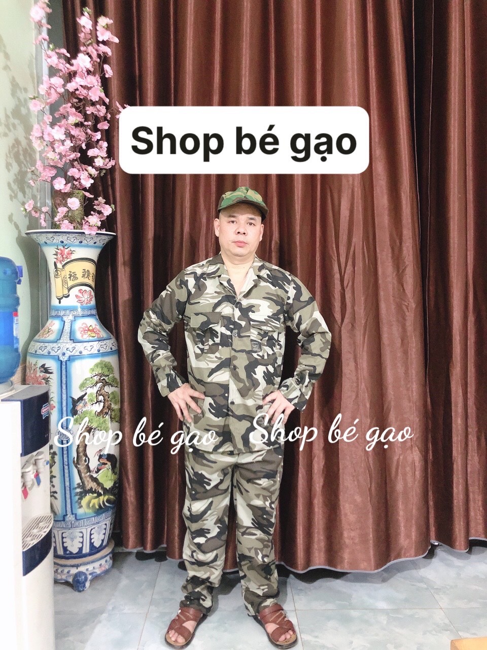 Bộ Lao Động Rằn Ri Sa Mạc , Quần Áo Bảo Hộ Lao Động Vải Thô Dày Rặn