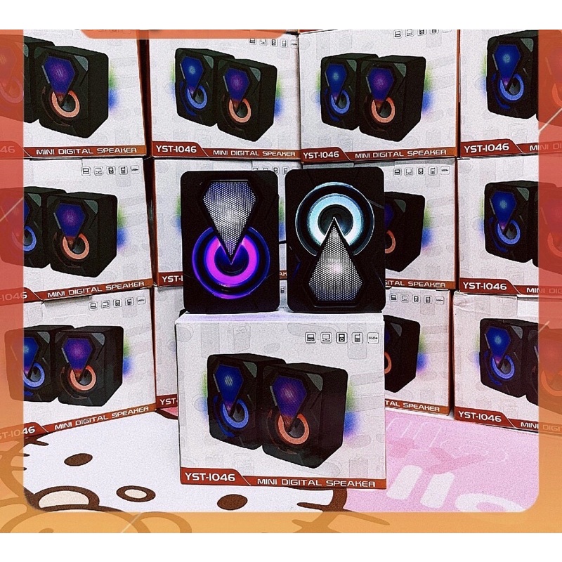 Loa máy tính để bàn yst-1046 - loa vi tính mini led rgb giá cực rẻ
