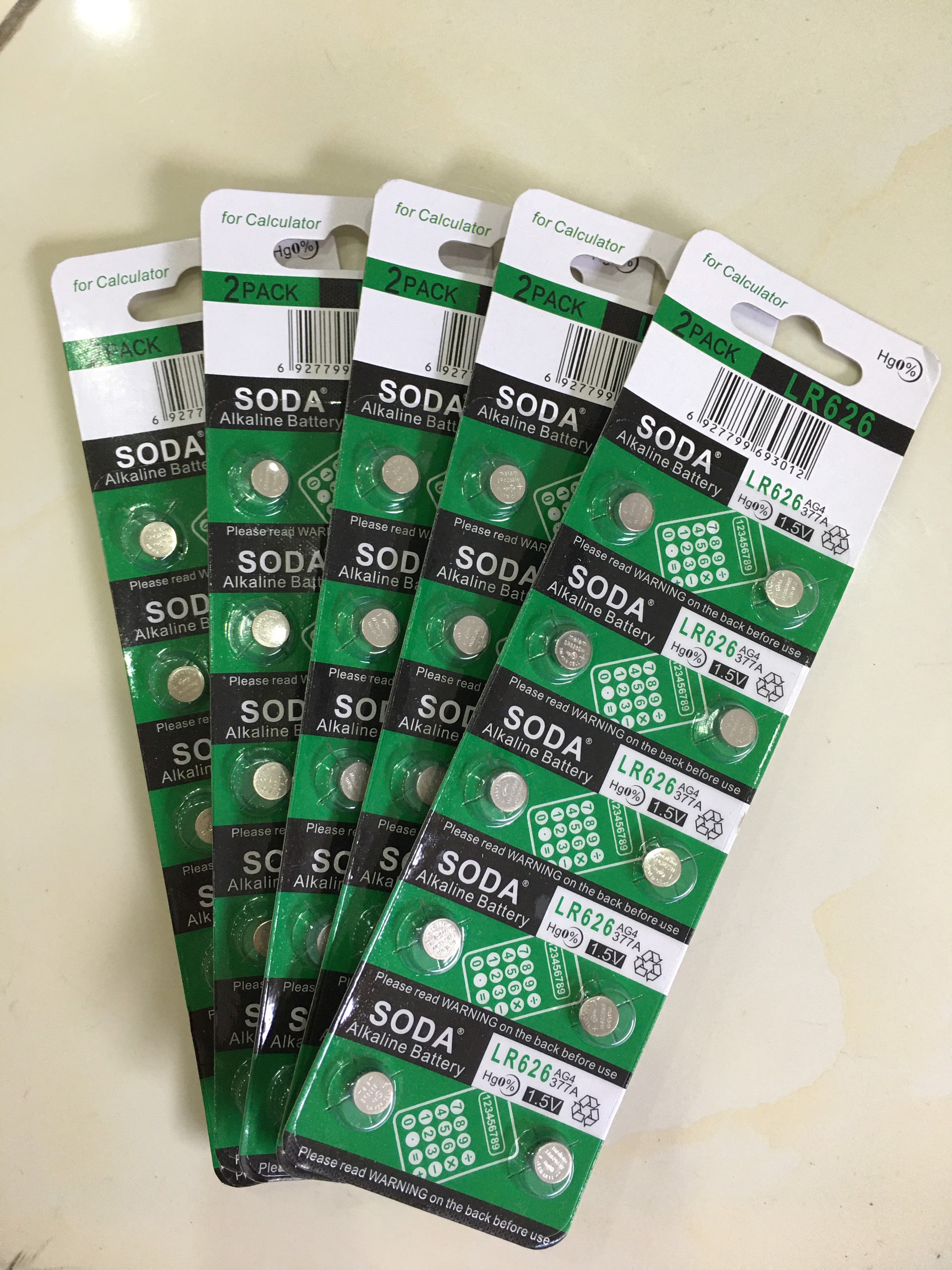 [HCM]Combo 5 vỉ pin Soda SR626SW SR626 626 377 LR626 AG4 Hong  Kong