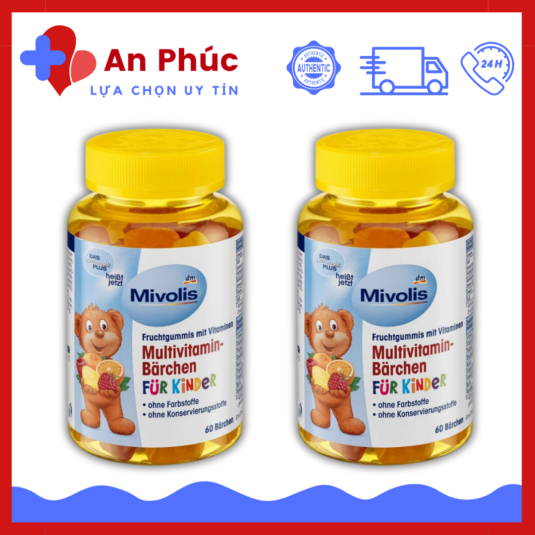 Kẹo gấu Mivolis Multivitamin Barchen, Kẹo gấu của Đức Mivolis bổ sung vitamin tổng hợp cho bé
