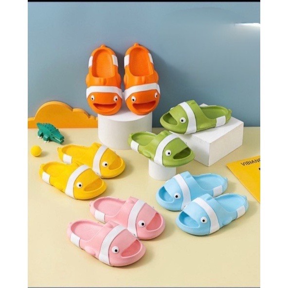 Free ship dép bánh mì chao cá nemo cực êm | dép quai ngang nữ cute hot 2023 | minh thư shoes