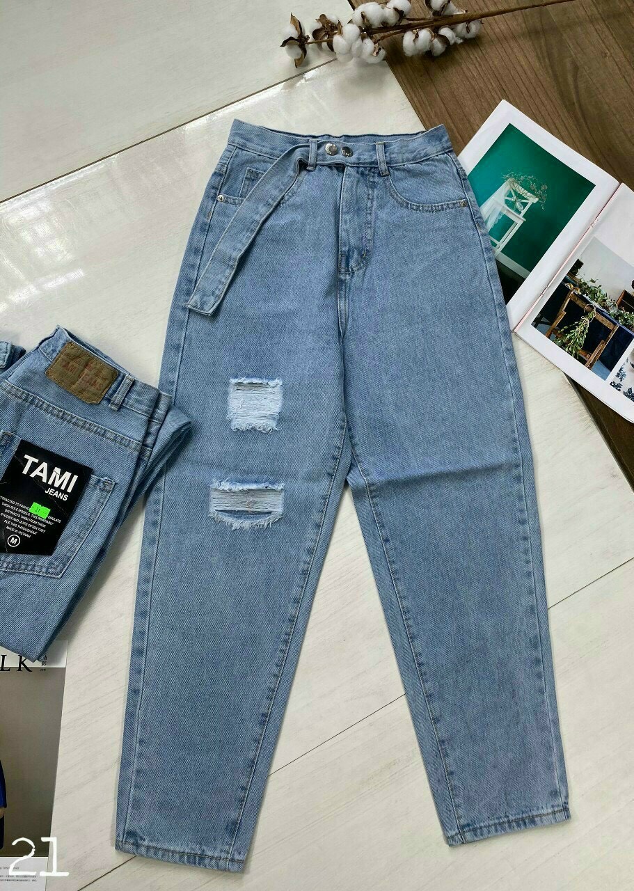 QUẦN BAGGY JEAN NỮ RÁCH ĐÙI NHẸ, MÀU ĐẸP, CHẤT VẢI SIÊU DẦY  PHONG CÁCH NĂNG ĐỘNG THỜI TRANG THỊNH TỬNG STORE XX96