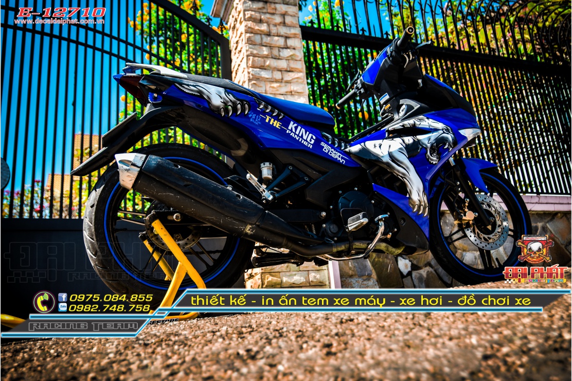 TEM TRÙM EX150 XANH TRẮNG CỰC NGẦU - E-12710