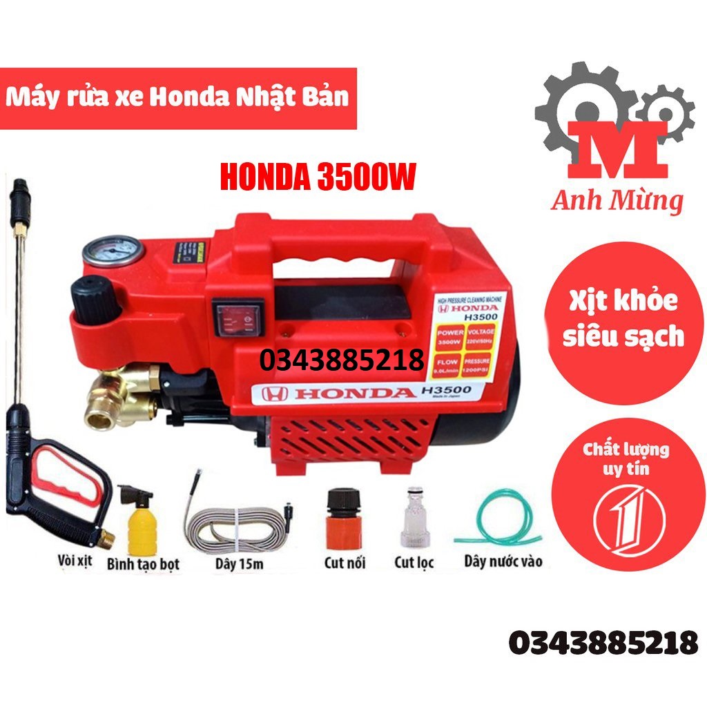Máy rửa xe chỉnh áp HONDA H3500 siêu khoẻ chất lượng cao - máy xịt rửa đa năng