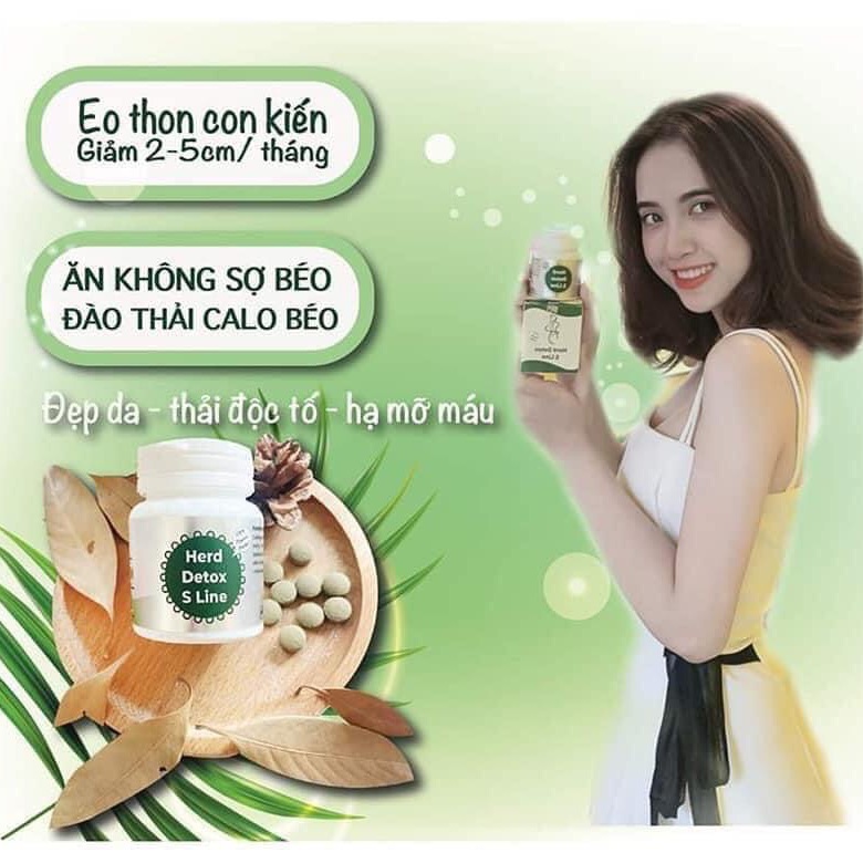Detox s line giúp giảm mỡ bụng eo thon gọn
