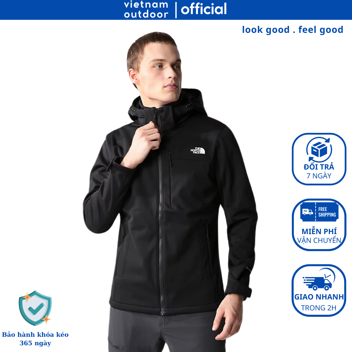 Áo Khoác Nỉ Nam THE NORTH FACE SOFTSHELL FLIGHT SERIES GORE-TEX Kháng Nước Chống Thấm Bền Bỉ