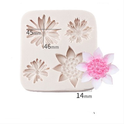 Khuôn silicon 4d làm rau câu làm bánh mẫu 4 hoa đẹp mẫu 2020