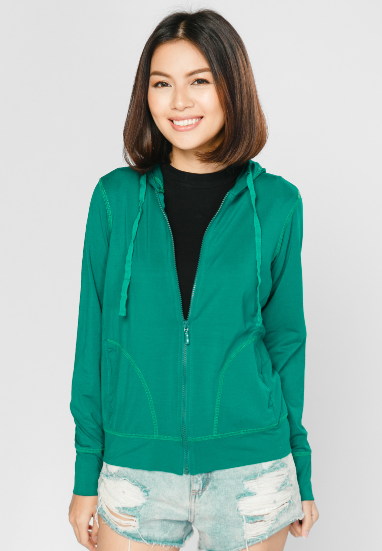 Áo khoác nữ viền đánh bông, vải thun lạnh Phúc An 4038