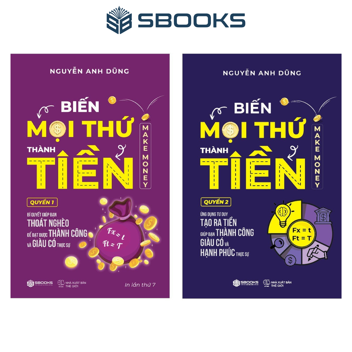 Sách Combo 2 Cuốn Biến Mọi Thứ Thành Tiền - Quyển 1+2 (Nguyễn Anh Dũng) - Sbooks