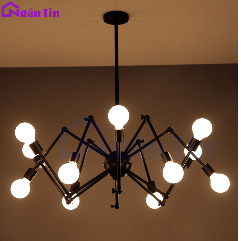 Bộ đèn thả trần 12 bóng trang trí phòng khách quán cà phê ttk21t12