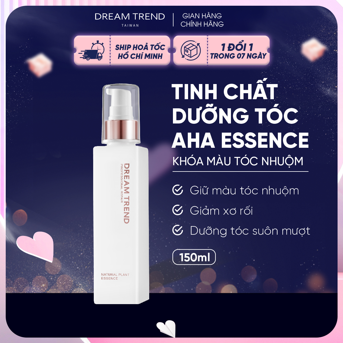 Tinh chất dưỡng tóc aha essence dream trend khóa màu tóc nhuộm giúp suôn mượt 150ml