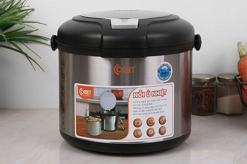 Nồi ủ nhiệt đa năng comet cm7661 5l 5 lít - hàng chính hãng
