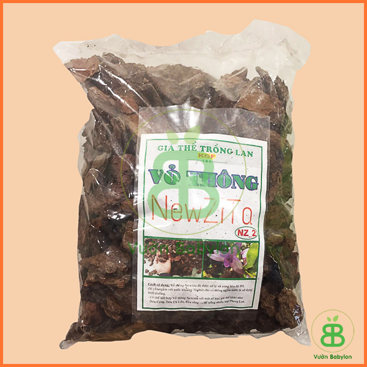 Vỏ thông vụn newzita 500gr - giá thể vỏ thông vụn trồng lan
