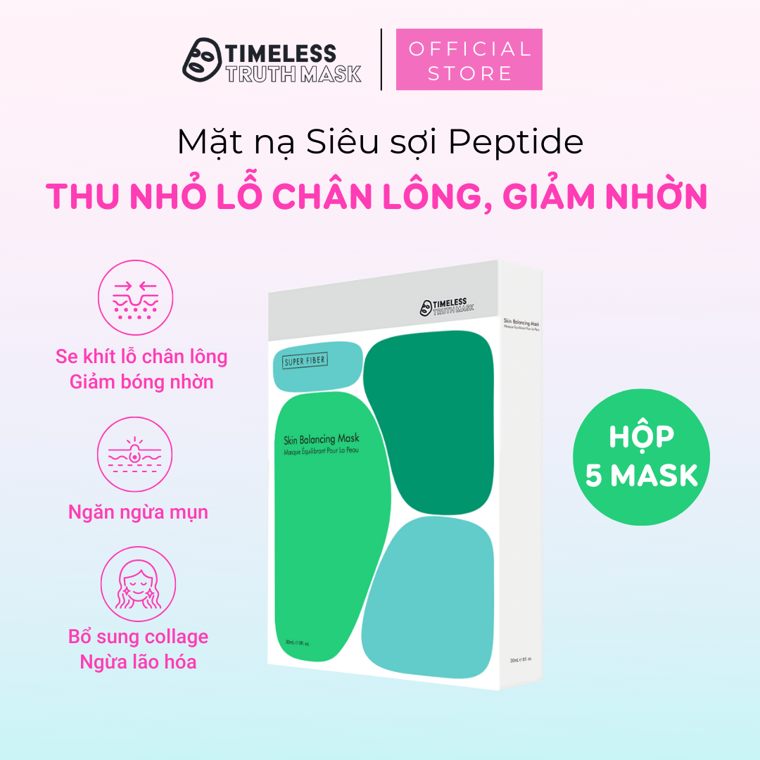 Hộp 5 Mặt nạ Lụa Peptide se khít lỗ chân lông Timeless Truth Mask