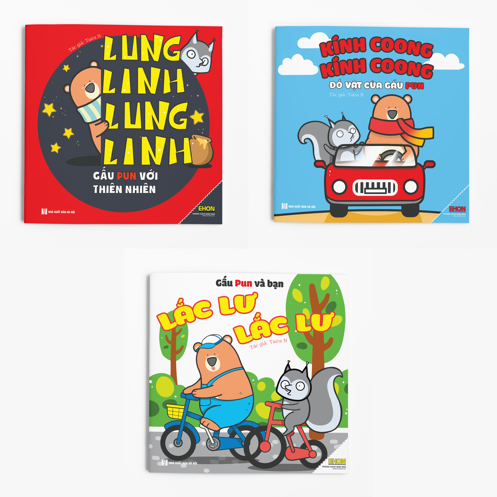 Combo 3 truyện ehon âm thanh: gấu pun