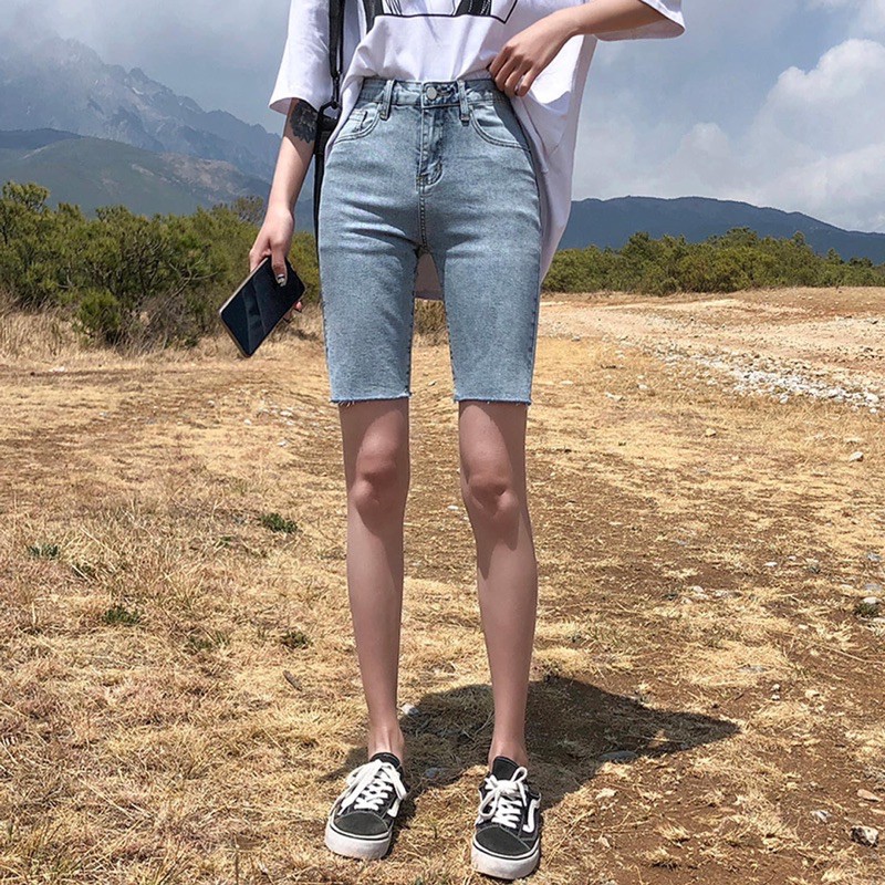 Quần jeans ngố trơn