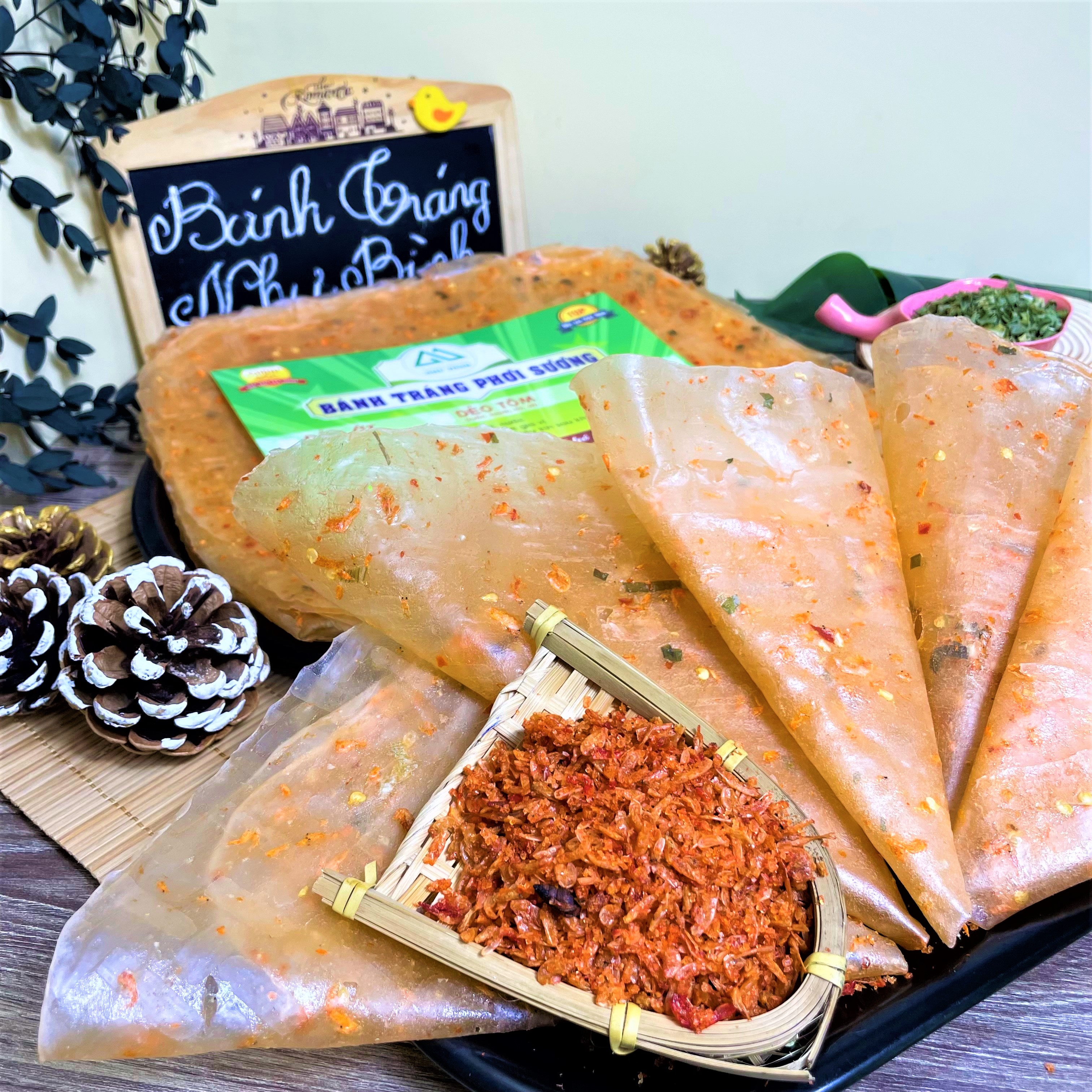 Bánh Tráng DẺO TÔM Như Bình Phơi Sương Mỏng Dẻo Ăn Liền Vị Đậm Đà NGON KO TƯỞNG