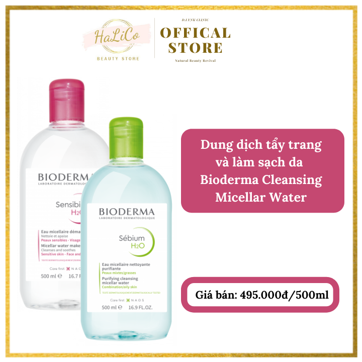 Nước tẩy trang làm sạch da Bioderma Cleansing Micellar Water