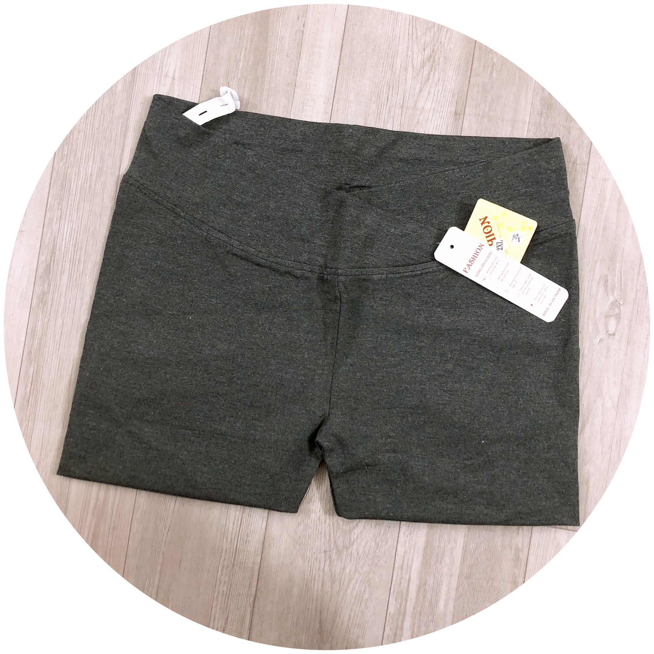 [Hoàn Tiền 6%] Quần đùi bầu cotton cạp chéo - đỡ bụng, có chun chỉnh size co giãn cho mẹ bầu mặc nhà mùa hè