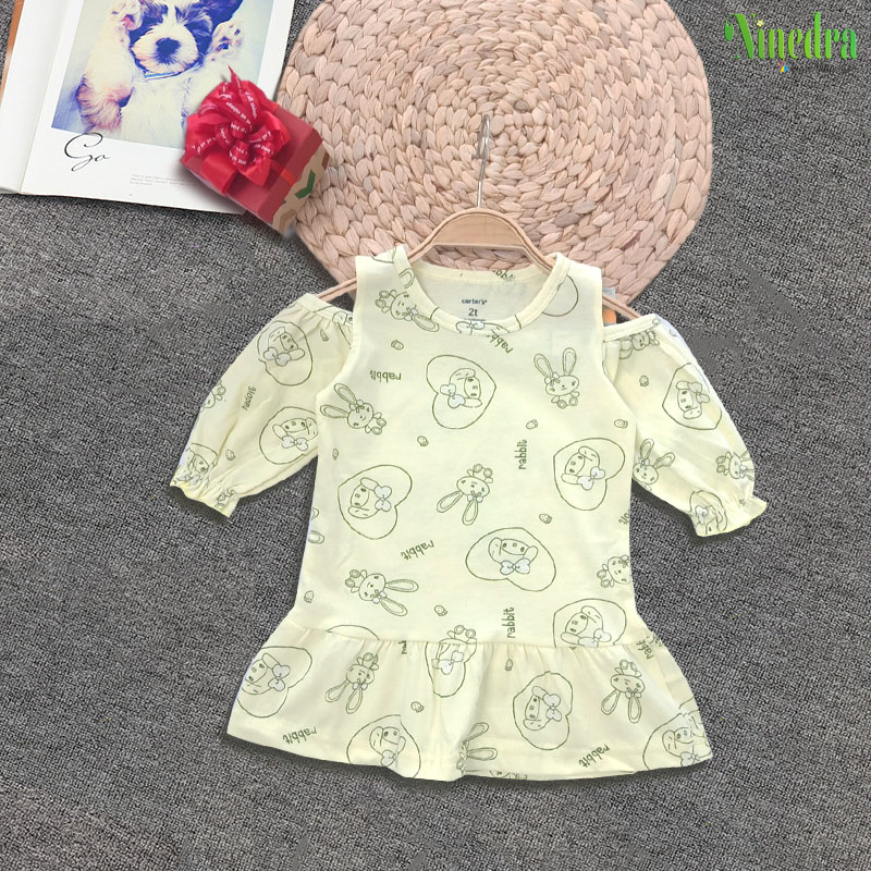[ XẢ KHO 💝 Freeship]  Đầm đuôi cá rớt vai size cho bé gái từ 8-22kg - Ninedra