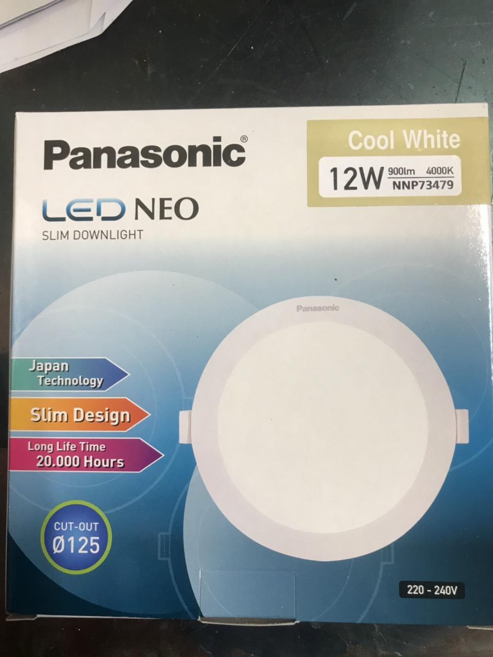 Đèn Led  Âm Trần Siêu Mỏng 12W Panasonic Phi 125 ( made in Indonesia)