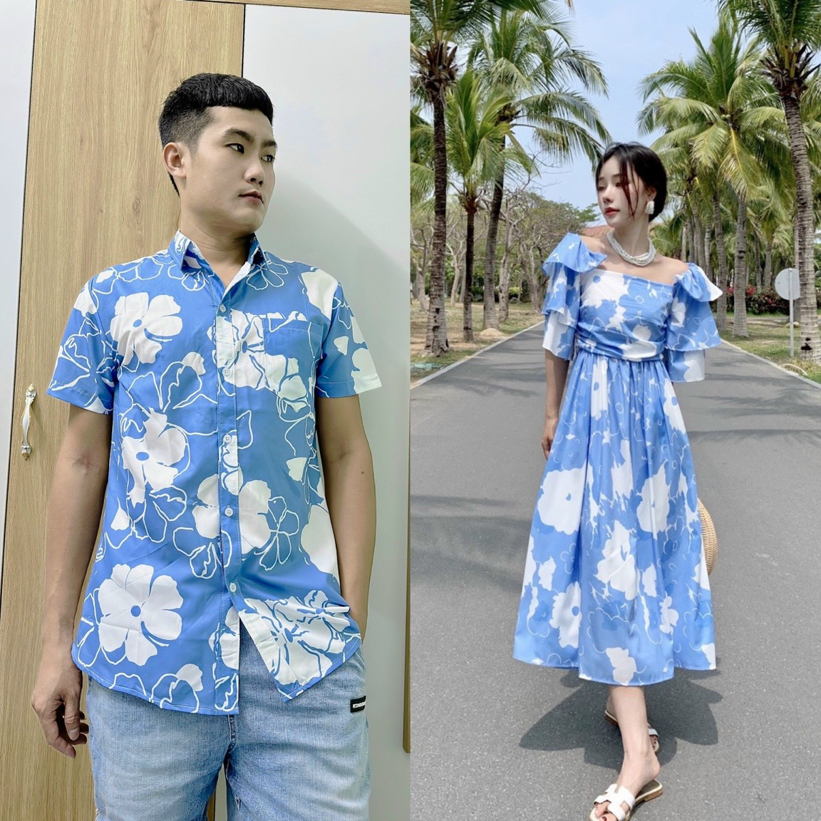 Đồ đôi nam nữ đi biển, đi du lịch, chụp hình cưới Miamo MO021