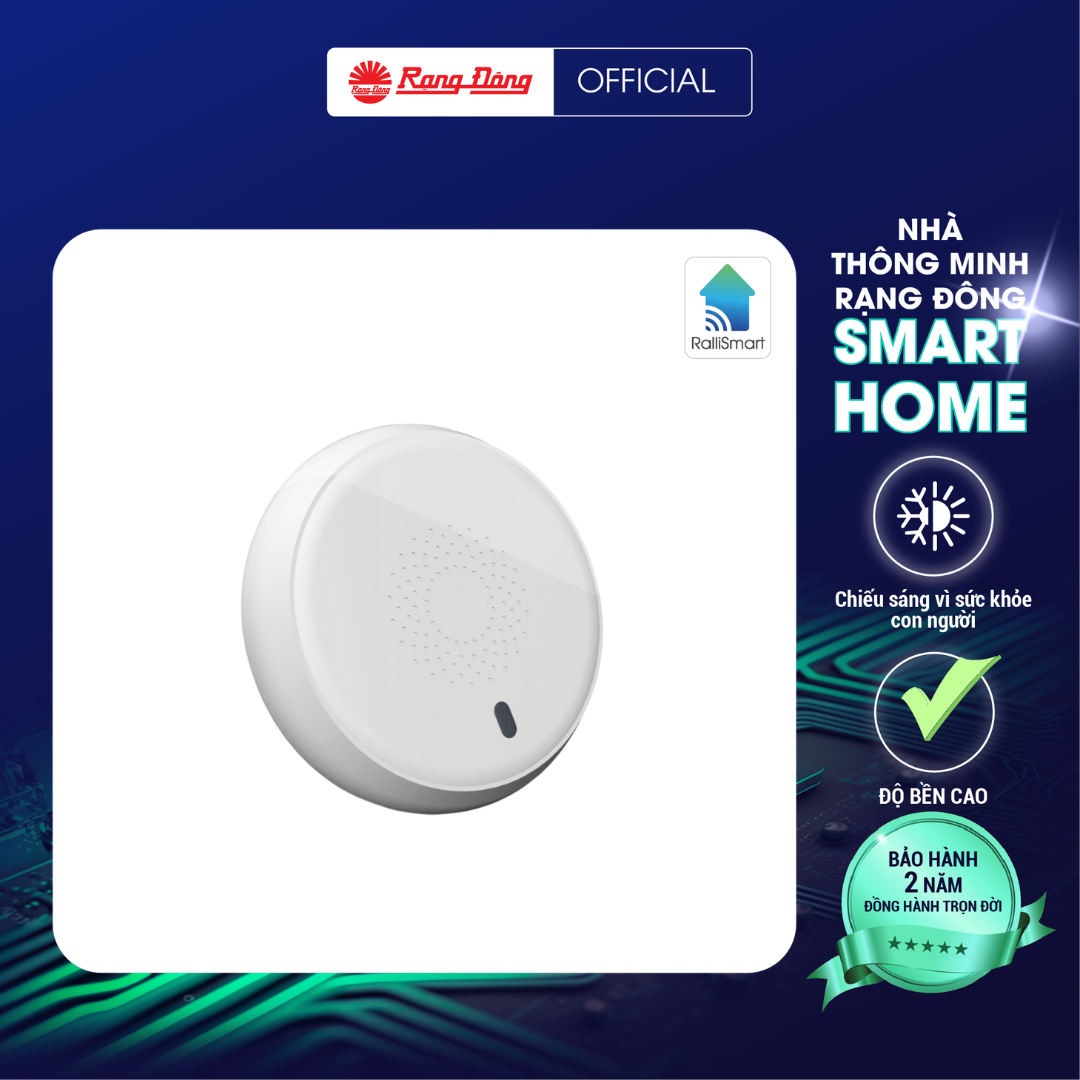PCCC Thiết bị báo cháy & báo động Bộ cảm biến khói Rạng Đông Model: CB06.SM.BLE sử dụng kèm theo bộ điều khiển trung tâm