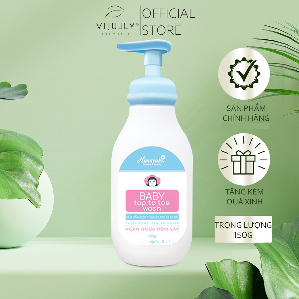 Sữa tắm gội toàn thân em bé Baby To Toe Wash ngăn ngừa rôm sảy - Sữa tắm dịu nhẹ cho bé 150g