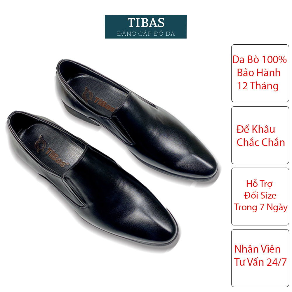 [Hoàn Tiền 15%] Giày Lười Nam Da Cao Cấp TIBAS Da Thật 100% Bảo Hàng 12 Tháng-8903