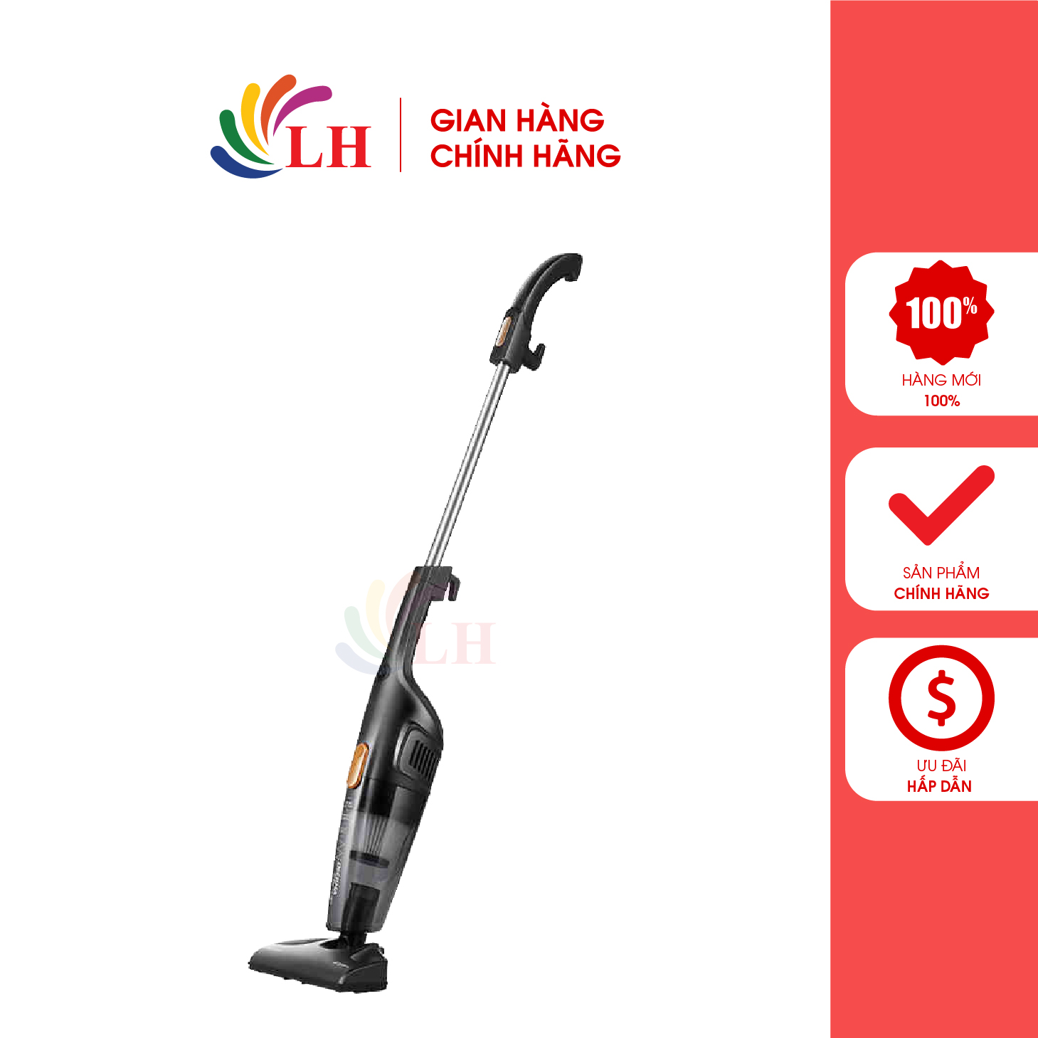 Máy hút bụi cầm tay Deerma DX115C - Công suất 600W, 3 loại đầu hút tùy nhu cầu sử dụng, có thể tháo rời dễ dàng
