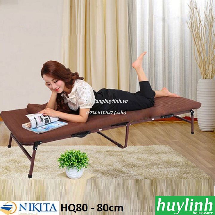 Giường xếp gấp nâng đầu nikita hq80 - 80cm - kiểu hàn quốc