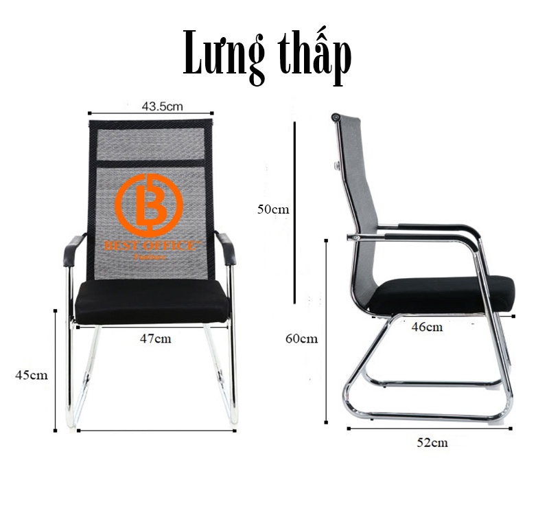 Ghế chân quỳ lưng lưới cao CQ4101 siêu thoáng mát - Chống ê mỏi cổ hiệu quả , ghế văn phòng khung thép bền