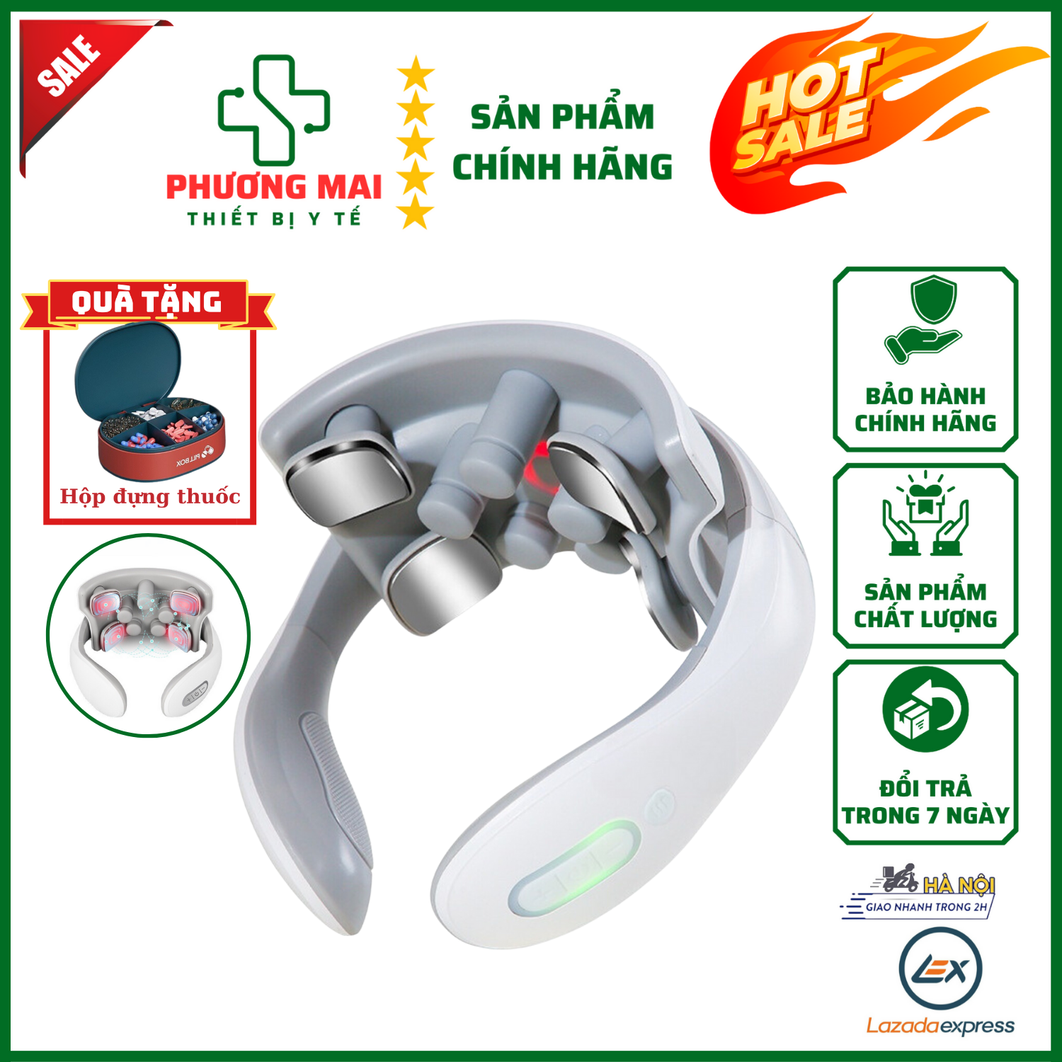 Máy massage vai cổ MISUKO MC75 sử dụng ánh sáng sinh học tác động sâu giảm đau mỏi vai gáy