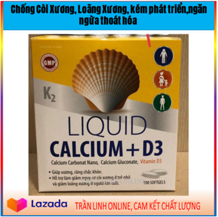 Liquid Calcium D3 Bổ Sung Canxi Chống Còi Xương, Loãng Xương, Kém Phát Triển,Ngăn Ngừa Thoát Hóa (47nc vàng)